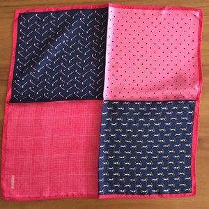 NWT CREMIEUX GOLF THEME  100%SILK POCKET SQUARE